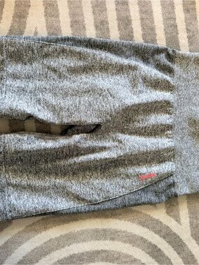 Gymshark Heather Gray Bike Shorts with Subtle Pink Logo